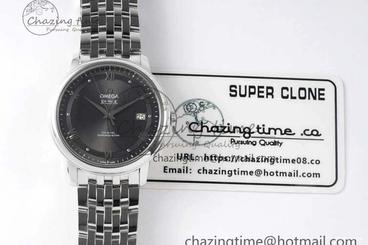 0213 De Ville SS DIWF 1:1 Best Edition Gray Dial SS Markers on SS Bracelet MIYOTA FlexibleFit 7851